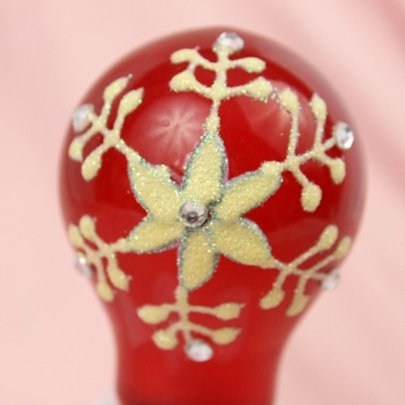 Shangpin Lighting Electric Night Light Base Red Bulb Christmas Snowflake Splat - Picture 2 of 9